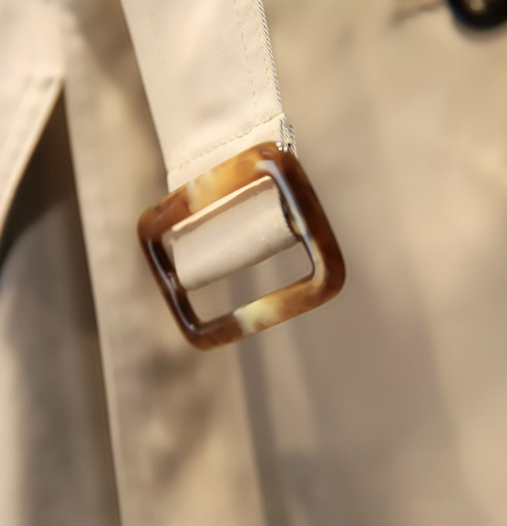 2017秋裝新款學(xué)生韓版英倫顯瘦卡其色短款收腰小個(gè)子風(fēng)衣女外套 2017年秋季韓版英倫風(fēng)衣外套