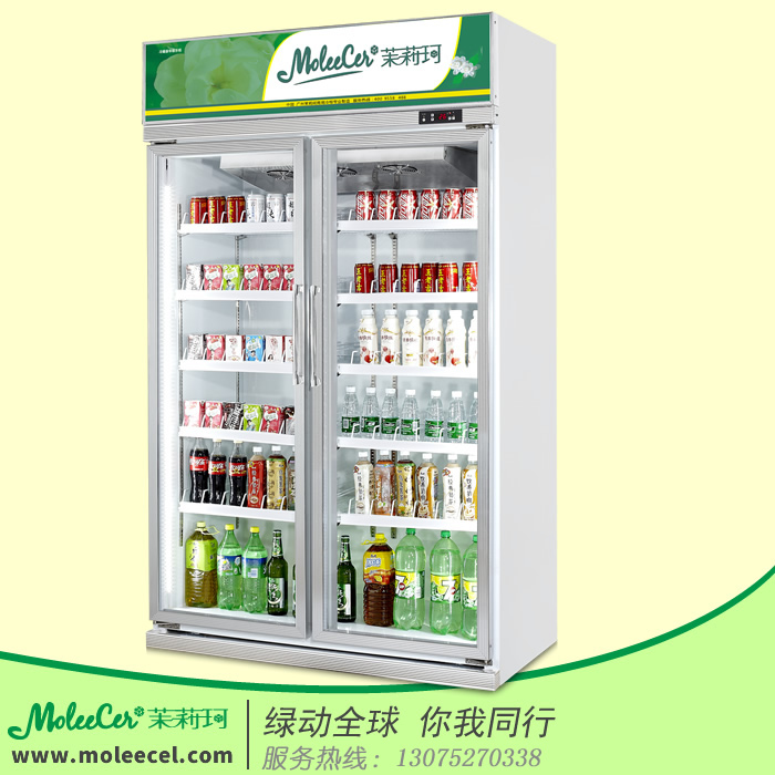 茉莉珂冷柜MLG-1260豪華鋁合金雙門冷藏展示柜冰柜價(jià)格廣州惠州深圳廠家直銷