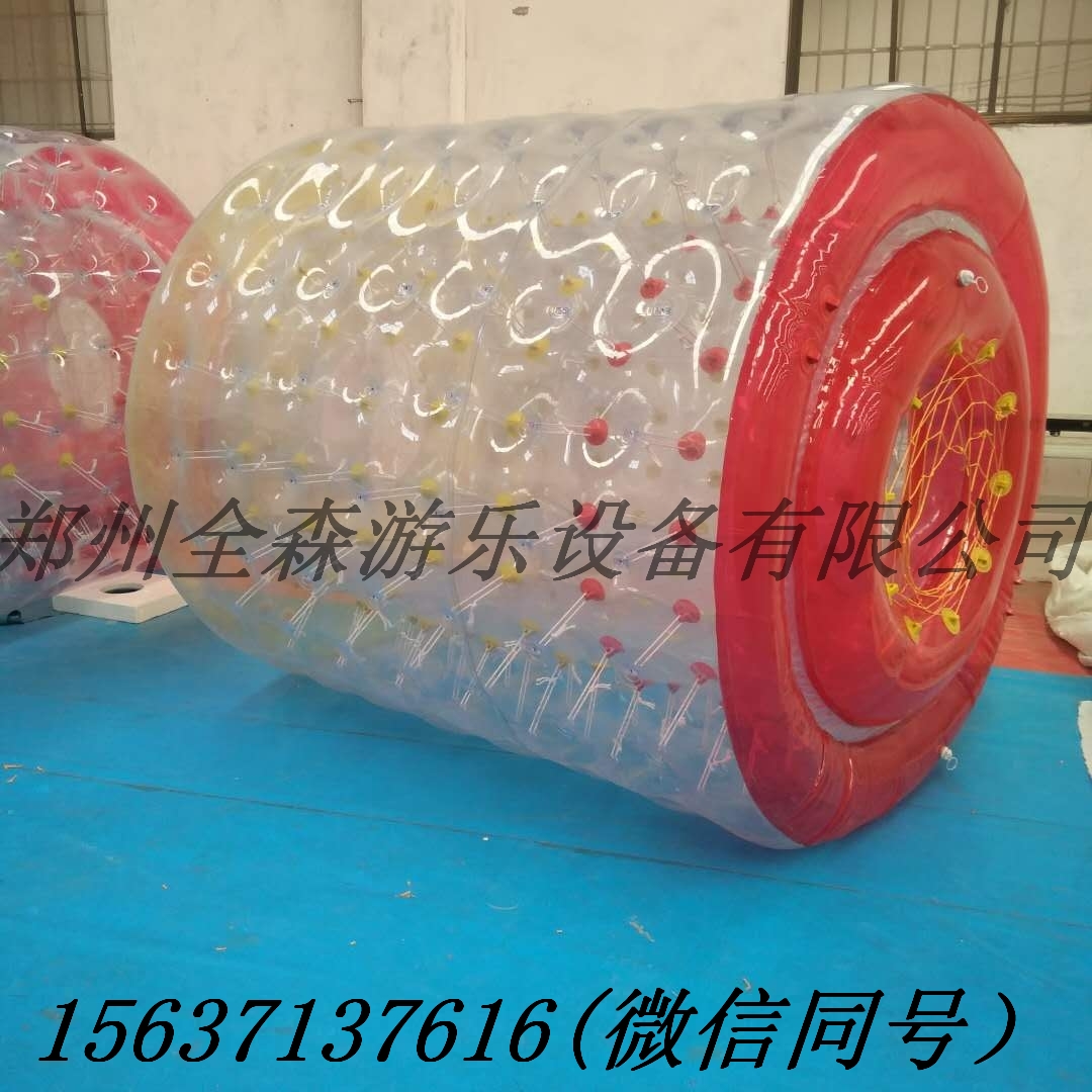 大型戶外移動(dòng)水上樂園 充氣水上滾筒水滑梯游泳池廠家訂制