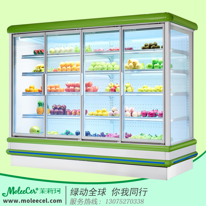 茉莉珂冷柜LDL-2000F2米歐款外機帶門風(fēng)幕柜冰柜價格品牌廠家廣州直銷