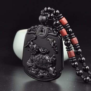 報價開光黑曜石福祿吉祥物龍龜?shù)鯄嬆信?  title=