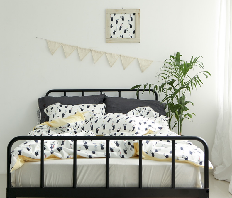 卡通圖案棉布兒童服裝床品卡通圖案沙發(fā)布套diy手工印花