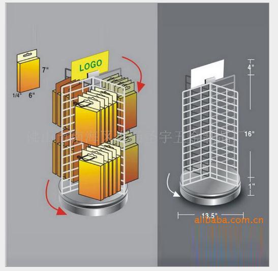 廠家直銷 鐵制噴塑旋轉(zhuǎn)架 CL-48展示架 中釬板金屬沖壓旋轉(zhuǎn)架