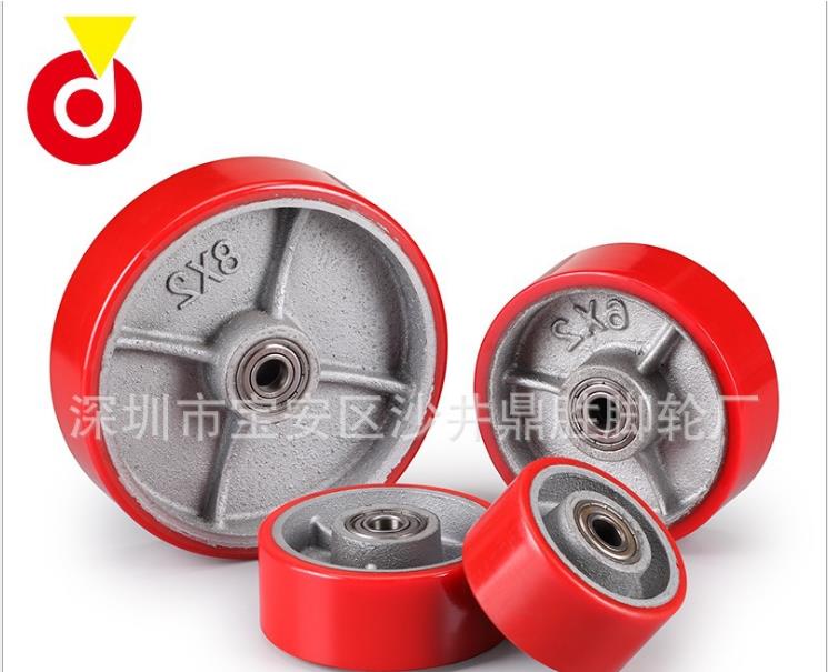 腳輪 廠家直銷*鐵芯PU重型腳輪剎車萬向重型工業(yè)腳輪萬向輪
