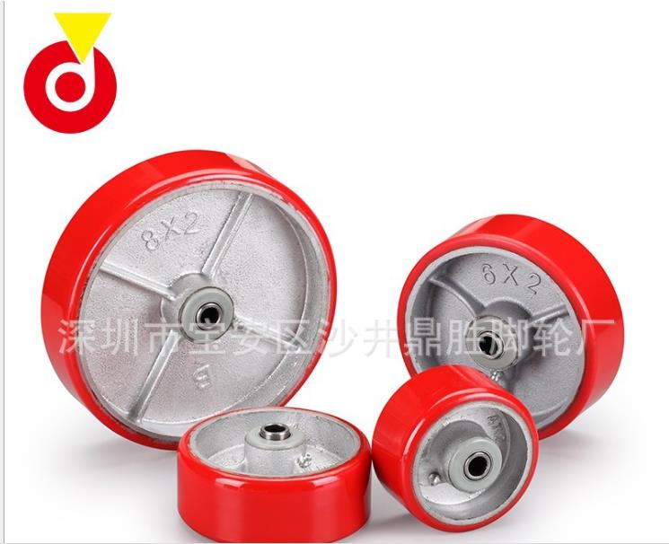 腳輪 廠家直銷*鐵芯PU重型腳輪剎車萬向重型工業(yè)腳輪萬向輪