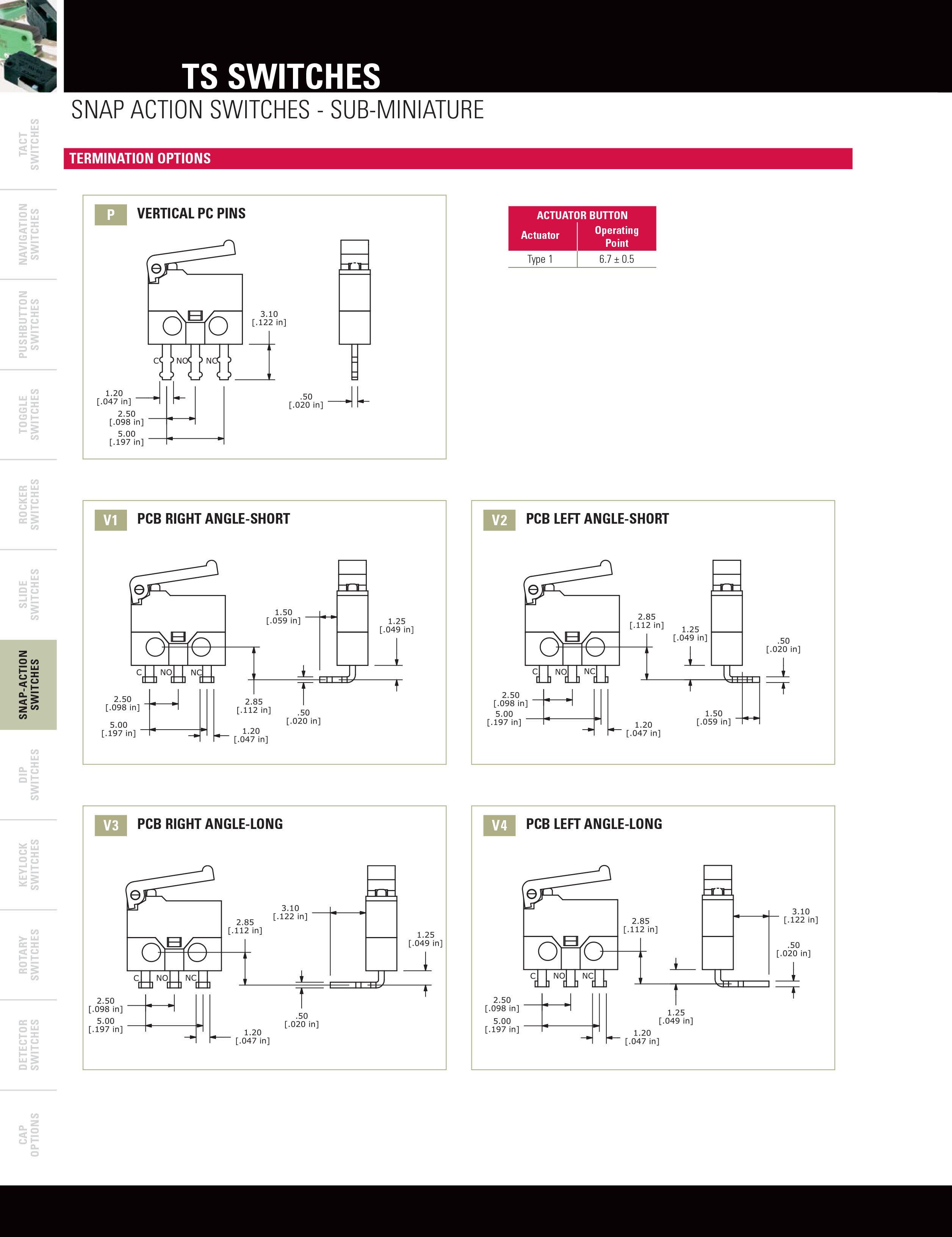 TS小型微動開關(guān) 密封型防水微動開關(guān) 鼠標(biāo)微動開關(guān)