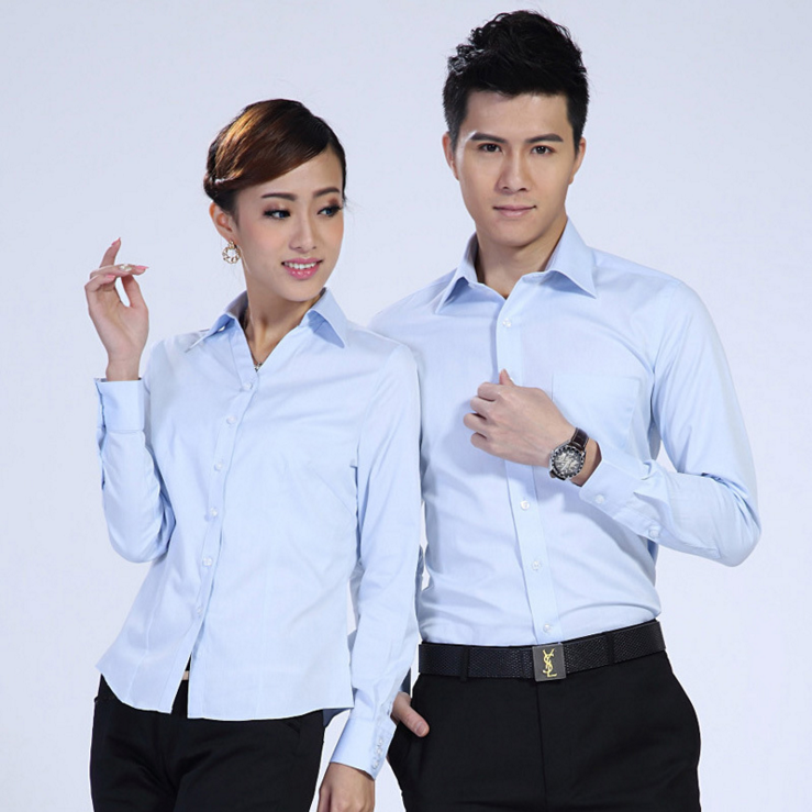 女v領(lǐng)長袖職業(yè)裝襯衫 男商務(wù)工作服 襯衣定制logo 工作服定制logo 廠家直銷襯衫 襯衫批發(fā)價格 佛山襯衫生產(chǎn)廠家