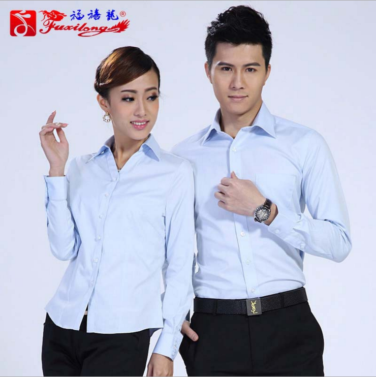 女v領(lǐng)長袖職業(yè)裝襯衫 男商務(wù)工作服 襯衣定制logo 工作服定制logo 廠家直銷襯衫 襯衫批發(fā)價格 佛山襯衫生產(chǎn)廠家