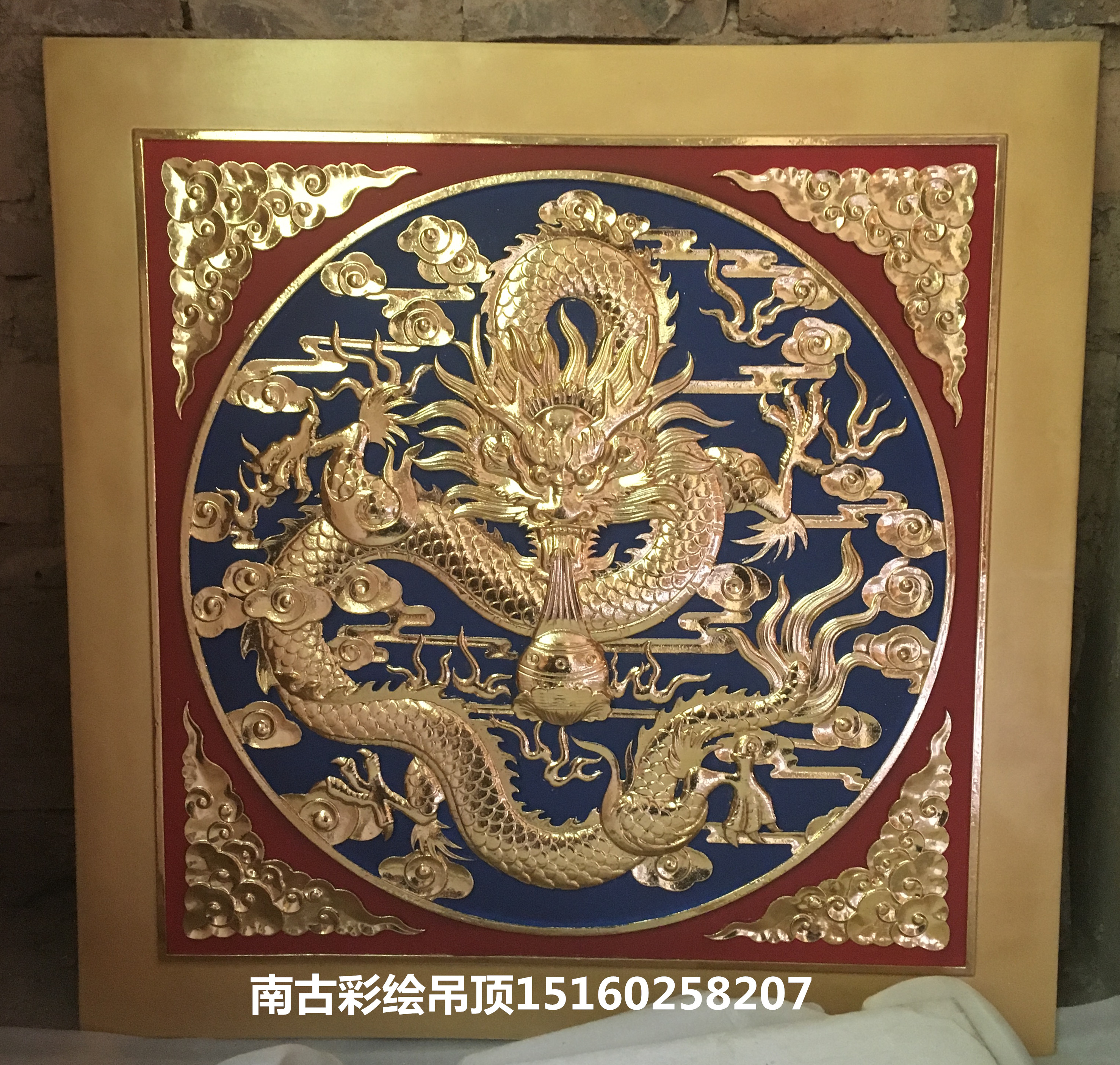 古建佛堂吊頂天花板寺廟彩繪吊頂宗祠吊頂