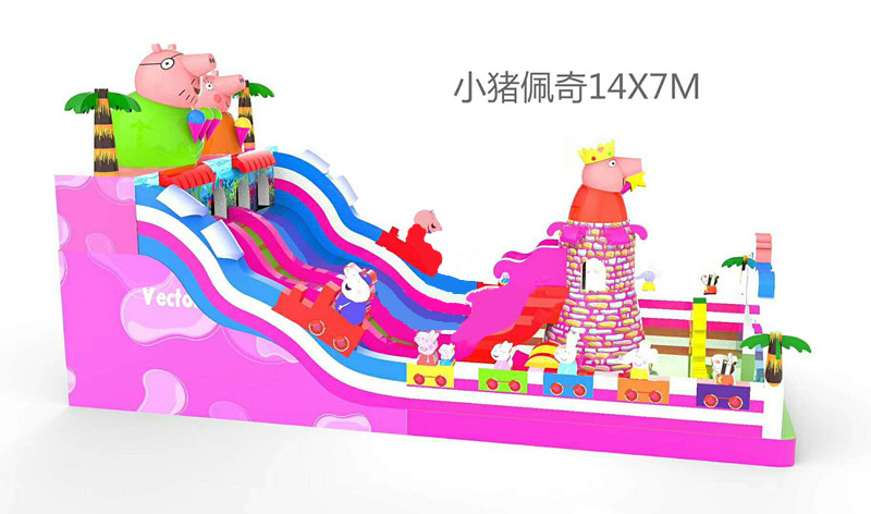 2018年新款兒童充氣滑梯樂園 大型充氣滑梯