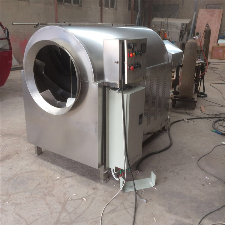 芝麻炒貨機 電磁滾筒炒鍋 全自動油料作物炒制流水線