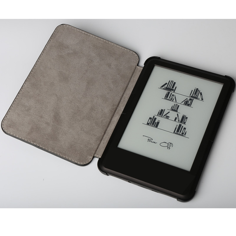 6寸定制款電子書 廣東電子書保護(hù)套 翻蓋式 智能閱讀器保護(hù)殼6寸仿皮 OEM來樣定做