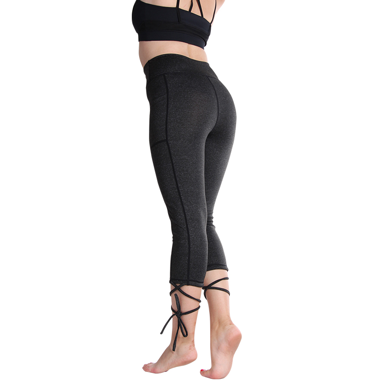 歐美緊身運動褲女速干彈力瑜伽褲綁腳戶外速干彈力訓(xùn)練褲亞馬遜