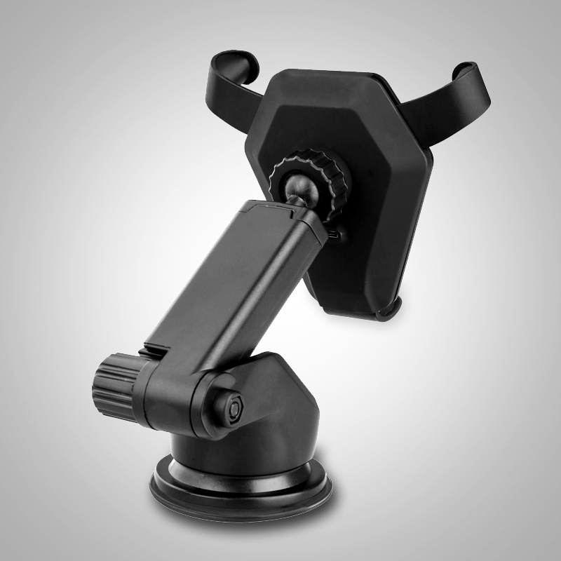 QI手機(jī)無(wú)線車載充電器 三星蘋(píng)果通用吸盤(pán)車載支架廠家N5車載無(wú)線充電器