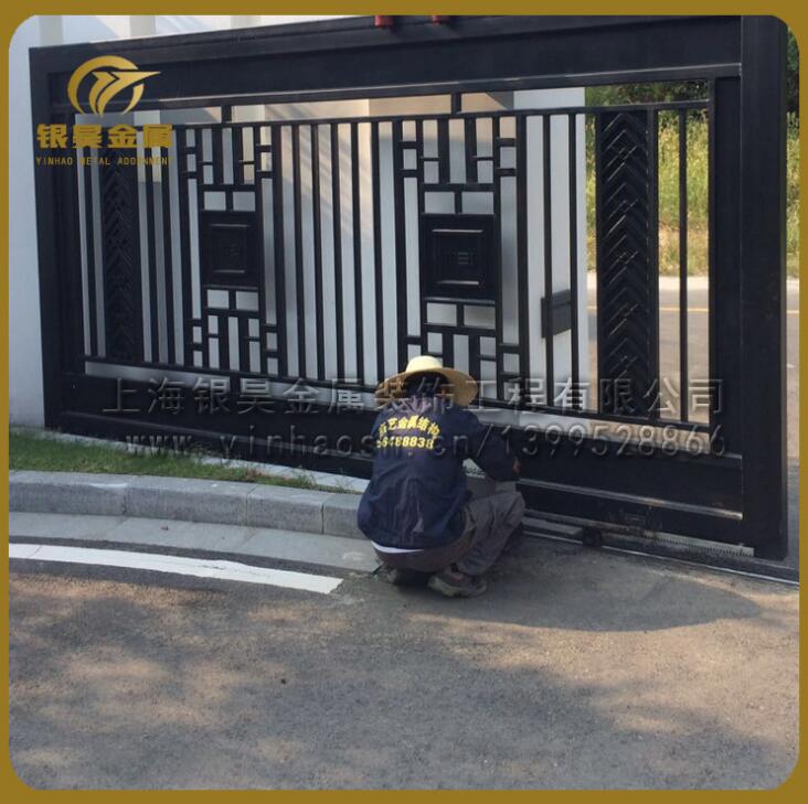 供應(yīng)電動大門遙控鐵藝門鐵藝門別墅電動門遙控平移門