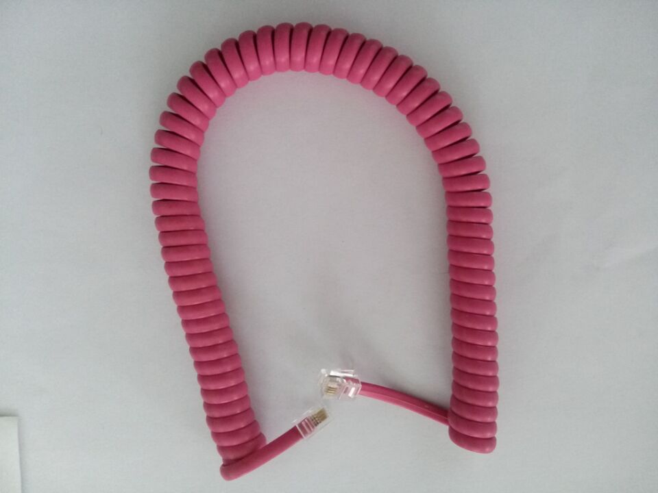 電話*線聽筒線連接線手柄線曲線 電話彈簧聽筒線連接線手柄線曲線