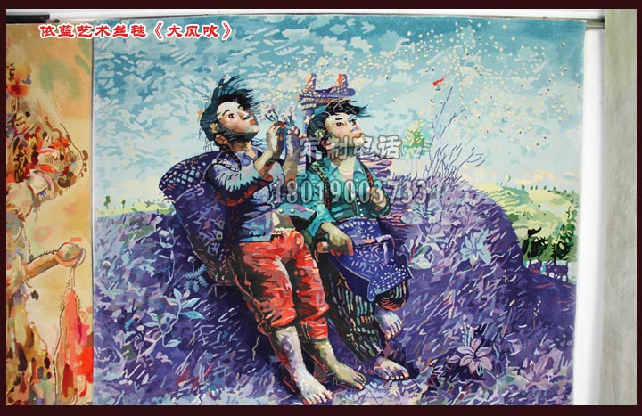 純手工真絲定制地毯、掛毯 來圖尺寸均可定制人物山水花鳥圖均可定制歐美、波斯、中國風(fēng)地毯掛毯定制