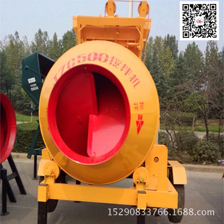 移動式多功能滾筒混凝土攪拌機 JZC500型混凝土攪拌機