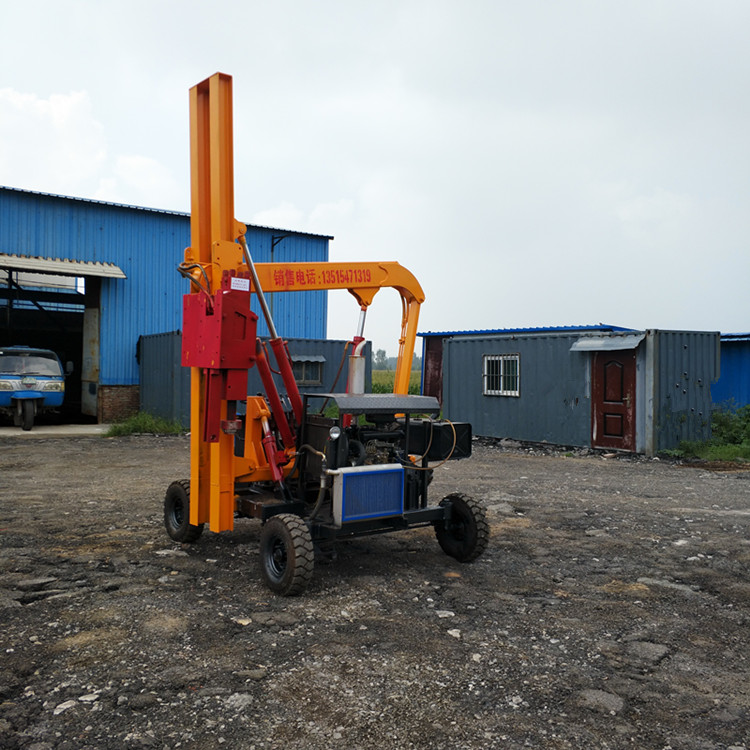 小型護欄打樁機 液壓護欄鉆孔機