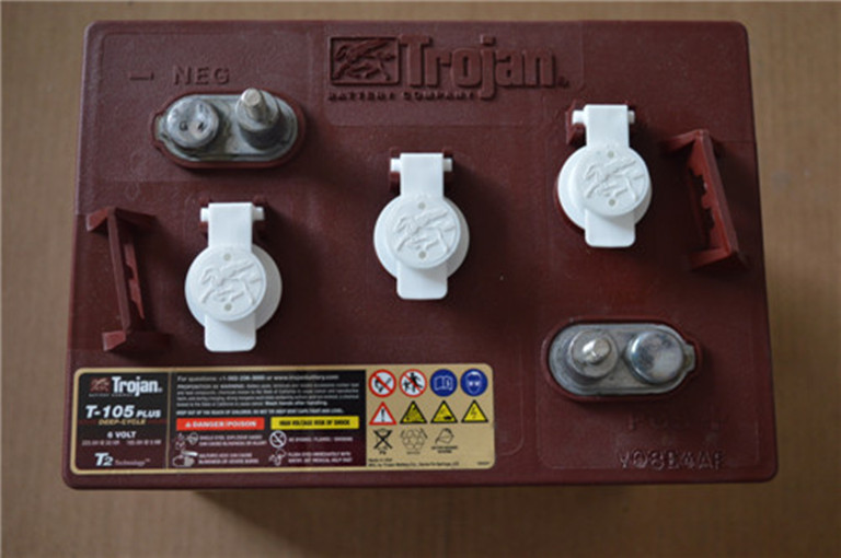 廠家直銷TROJAN升降臺蓄電池 T-105 升降機電池 6V225AH 游覽車電瓶 Trojan美國原裝蓄電池