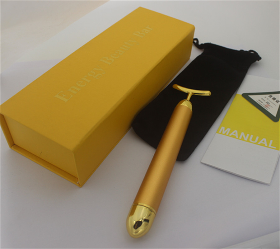 黃金棒 24K黃金美容棒U型電動按摩儀器 超聲波離子*工具美容儀導入儀批發(fā)