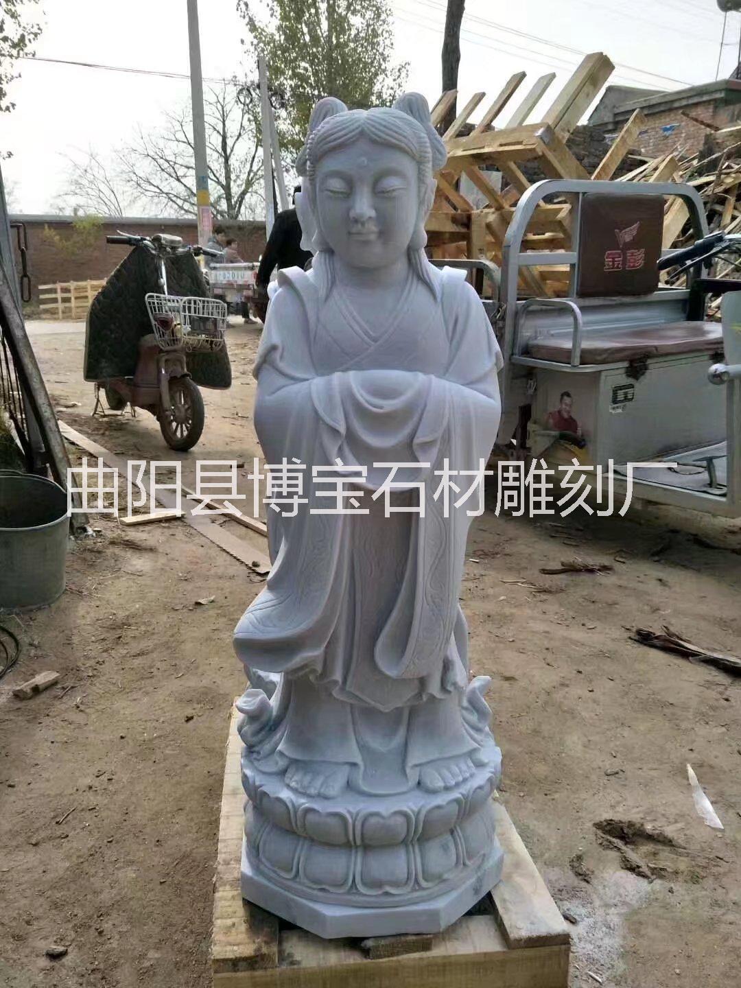 大型漢白玉石雕觀音佛像  寺廟大理石站觀音雕塑 現(xiàn)貨供應(yīng)廠家