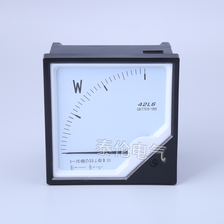 42L6-KW三相功率表 指針式三相有功瓦特表廠家測量尺寸大小 GBT76-98