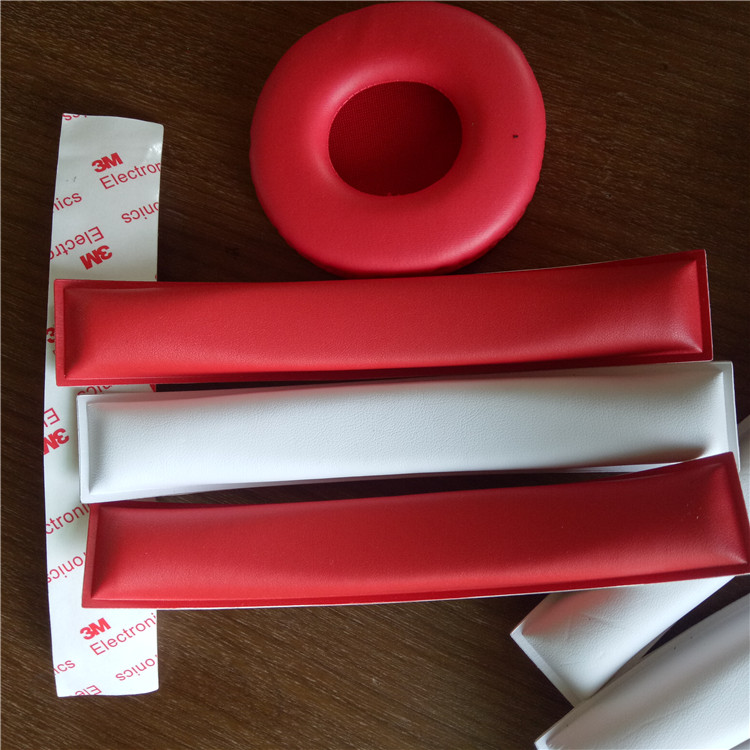 供應(yīng)頭戴式耳機(jī)熱壓海綿頭條加工 皮耳套廠家直銷(xiāo)