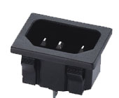 佛山供應卡式品字插 帶安規(guī)品字尾插座/AC品字公座/品字型插座