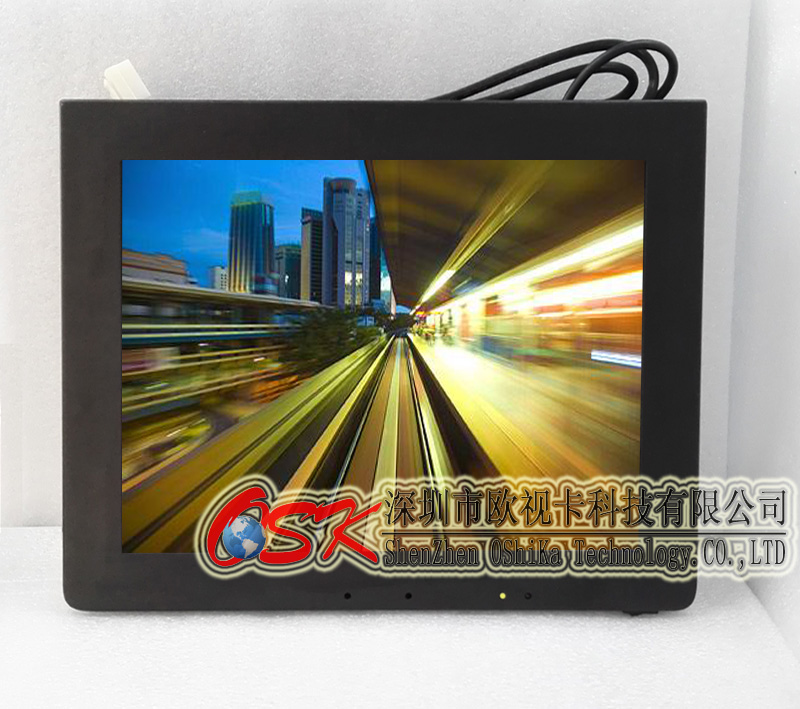 歐視卡15寸高清車載顯示器HDMI背掛固定 動車地鐵火車電視