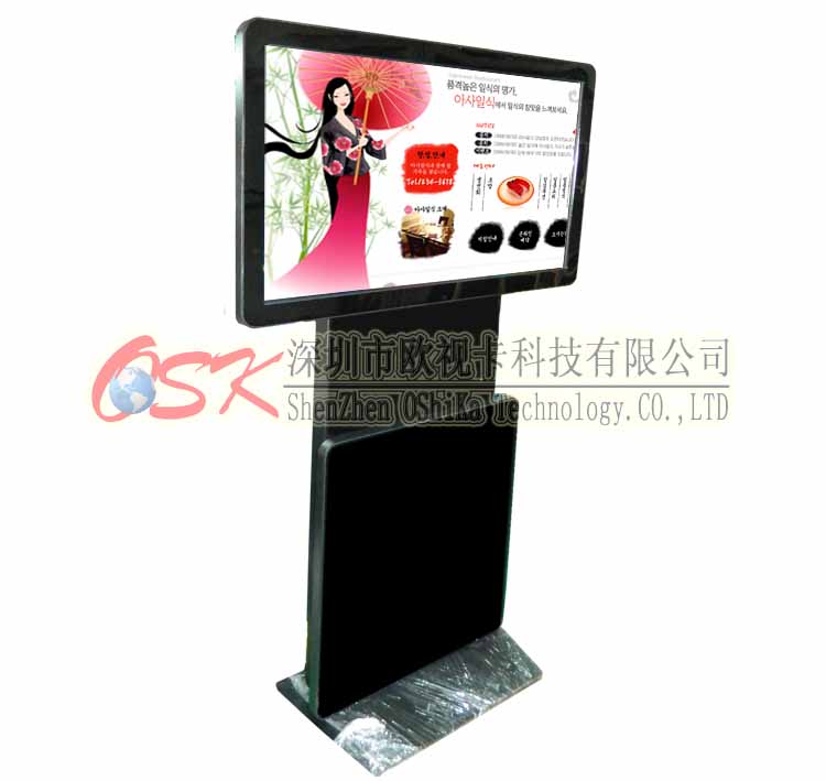 歐視卡立式42寸旋轉(zhuǎn)屏落地式廣告?zhèn)髅綑C(jī) 觸摸屏可選
