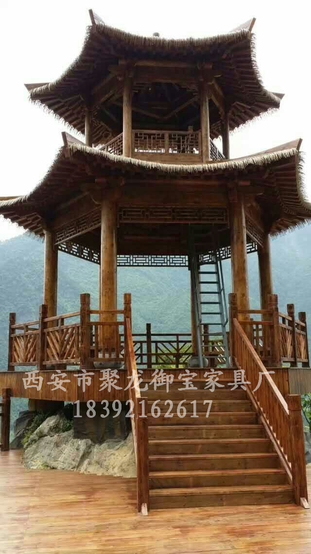西安四角木亭，八角木亭，戶(hù)外涼亭，安裝設(shè)計(jì)