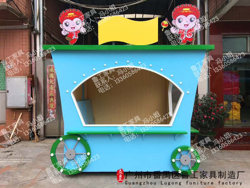 戶外實木缽仔糕售貨亭奶茶推車廠家增城缽仔糕售貨車手推車廠家直銷缽仔糕售貨車
