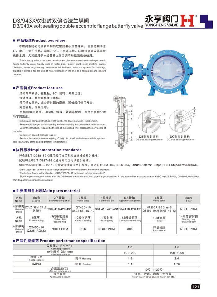 永亨軟密封雙偏心法蘭蝶閥制造廠  埃美柯閥門熱銷中 *惠