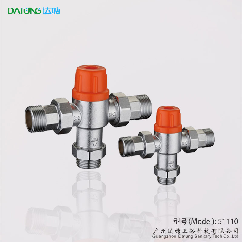 恒溫混水閥 全銅太陽能智能恒溫閥 冷熱水器全銅調(diào)溫混水器