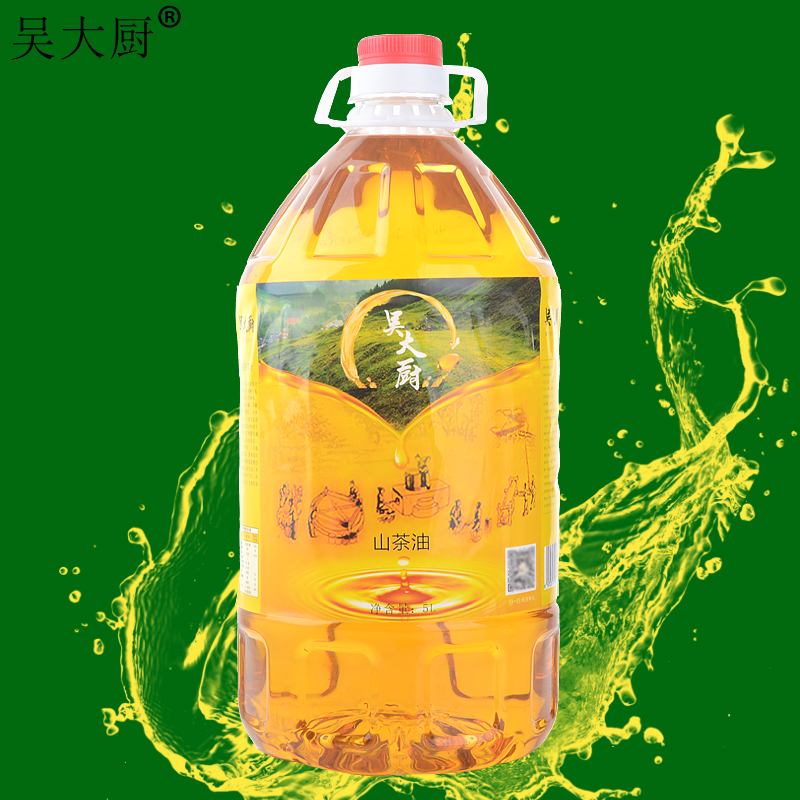 吳大廚山茶油5l家庭實(shí)惠裝茶籽油食用油長壽油月子油