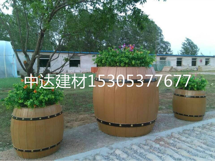 棗莊出售水泥仿木花箱花桶
