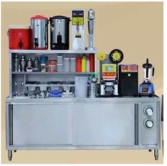 奶茶設備 奶茶操作臺價格 優(yōu)質(zhì)的不銹鋼操作臺 多用處操作臺