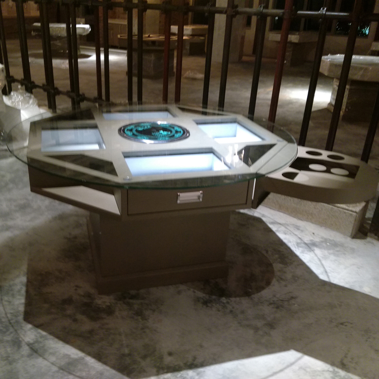 多功能帶抽屜鐵藝餐桌自助式餐廳酒店桌子 多功能帶抽屜餐桌