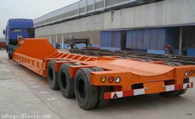 平板半掛車報價  半掛車 三線六軸低平板半掛車 梁山平板半掛車