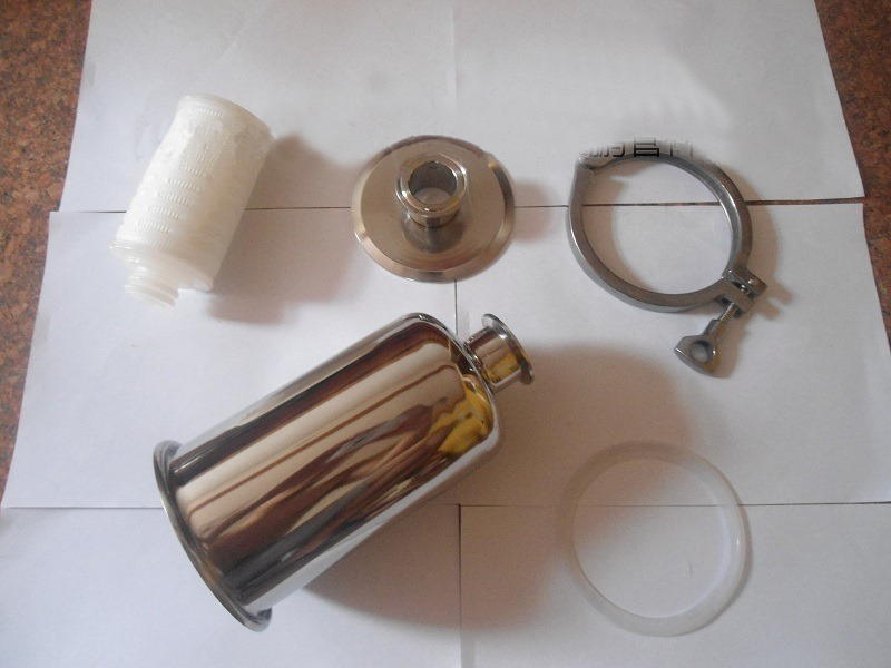 廠家直銷批發(fā)管道過濾器 304衛(wèi)生級不銹鋼卡式過濾器 不銹鋼直通過濾器