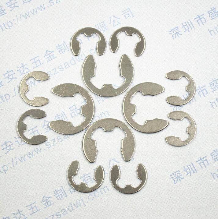供應(yīng)304不銹鋼開口擋圈，E型卡簧，E型介子 供應(yīng)304不銹鋼開口擋圈