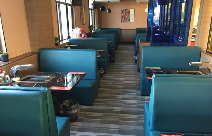 韓式無(wú)煙燒烤桌自助火鍋烤肉桌椅