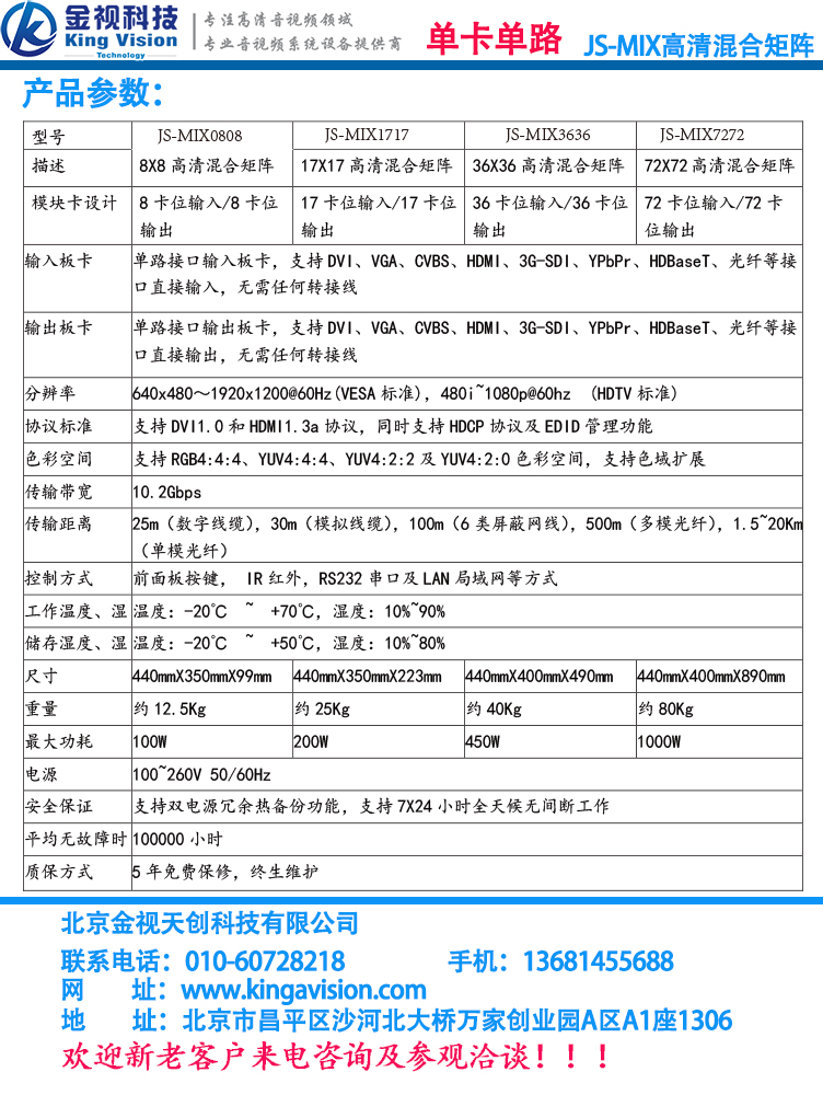 單卡單路混合矩陣 單卡單路混合矩陣,高清矩陣