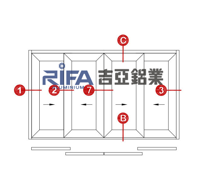 40窄邊框推拉門(mén)鋁材