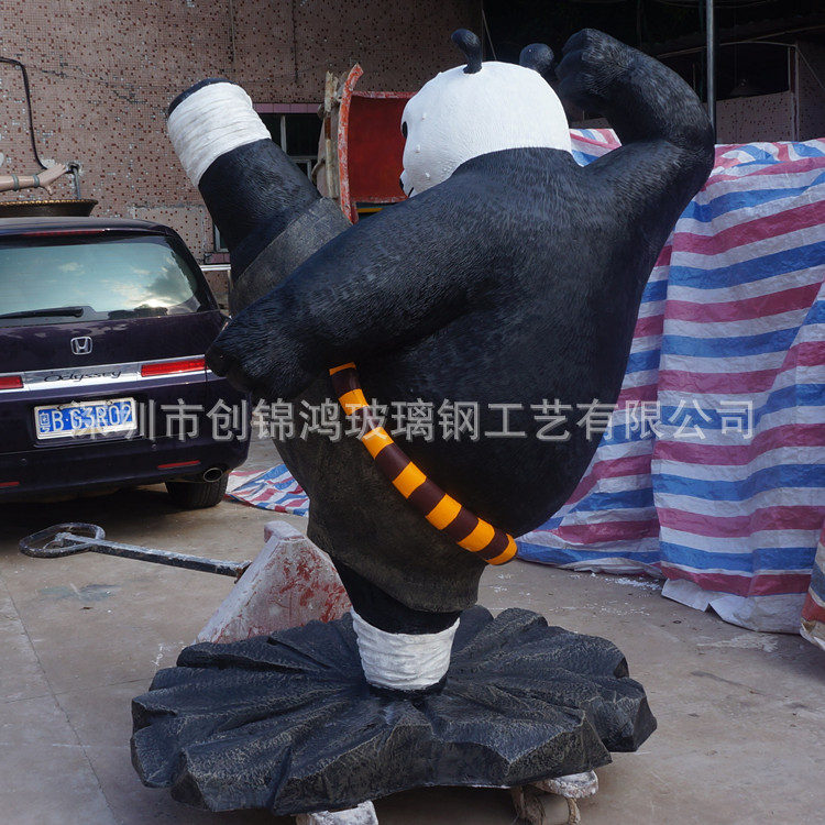 玻璃鋼 功夫熊貓節(jié)日卡通雕塑 電影卡通 雕塑 好萊塢功夫熊貓雕塑