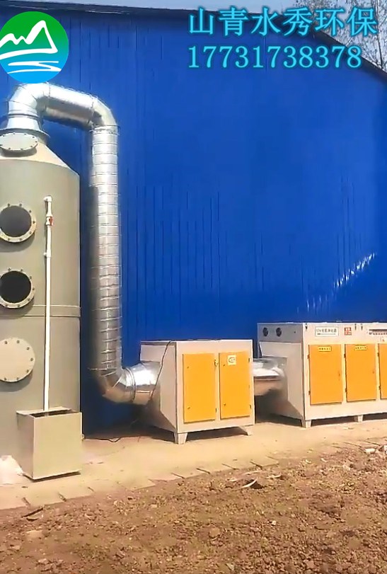 15000風(fēng)量烤漆房UV光氧凈化器+18.5風(fēng)機工程待安裝