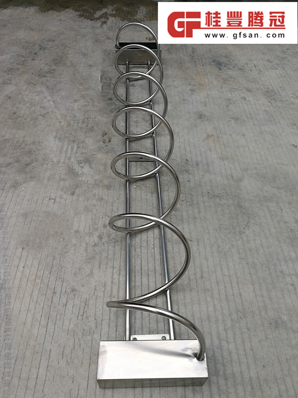 長春螺旋式自行車停車架廠家直銷