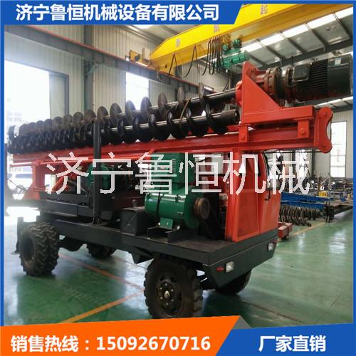 行走方便的輪式打樁機(jī) 房屋地基打樁機(jī) 螺旋打樁機(jī)價(jià)格