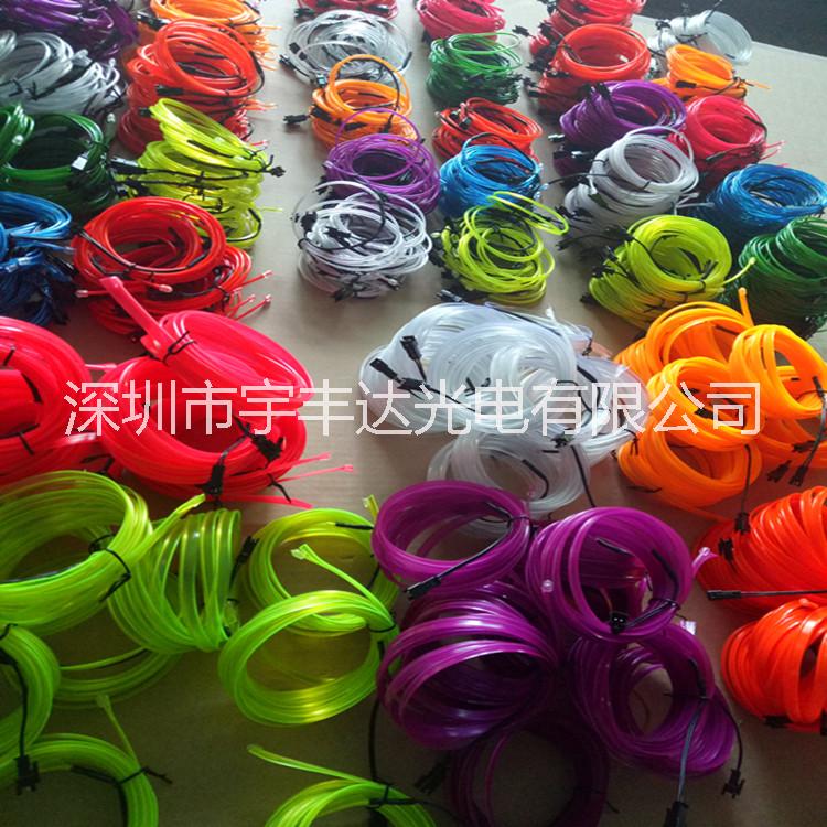 EL冷光產(chǎn)品5米環(huán)保發(fā)光el線  3v電池盒套裝裝飾熒光舞衣汽車發(fā)光線 EL冷光產(chǎn)品5米環(huán)保發(fā)光el線